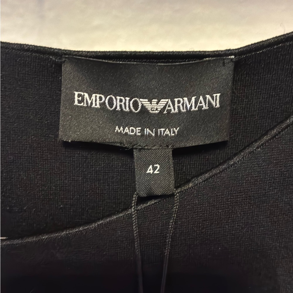 Emporio Armani Black Long Sleeve Dress - Picture 2 of 10